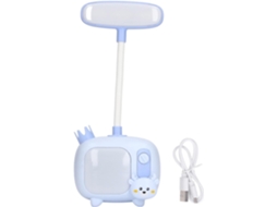 Luminária De Leitura Infantil, Luminária De Quarto, Base Estilo Tv, Haste Flexível De Silicone, Carregamento Usb, Luz