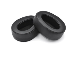 Lurelia Almofadas Auriculares Para Auscultadores Mo Fi (pacote Com 2) Br, Em Couro Proteico E Espuma De Memória, Preto