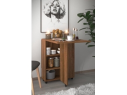 Escolha Sólida - Mesa Expanda - Mesa De Acomodar - Espaço De Espaço - Design Moderno - 140x60x75 Cm - Rodas Trancadas - Mesa De Acomodar