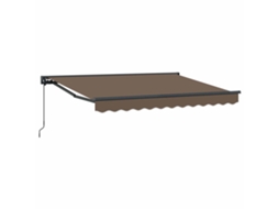 Conjunto 1 Toldo Retrátil Vidaxl Castanho-acinzentado Poliéster (4 × 3 M)
