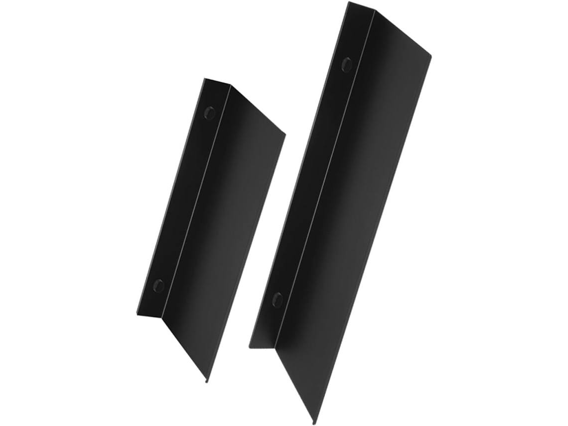 Conjunto De 2-prateleiras Parede Em Metal Preto Para Banheiro Com Espaço Armazenamento, Em Alumínio