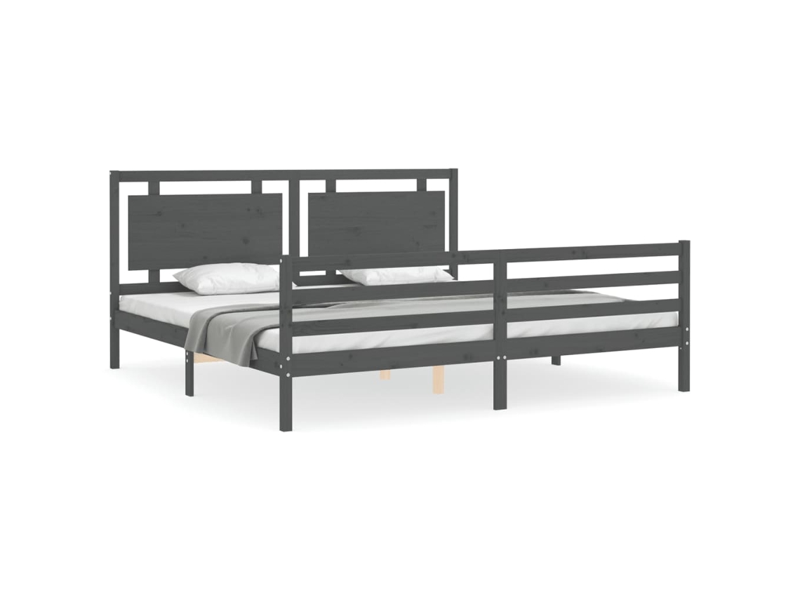 Bed Frame, Bed Frames Vidaxl Cinzeto Madeira (200 X 200 Cm)