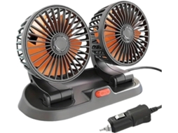 Ventilador Elétrico De Painel Carro Com Duas Cabeças, Ventilador De Resfriamento, 5v 12v, Ajustável Em 360°, Cabeça