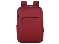 Lurelia Mochila Usb, Impermeável, Viagem, Cor Vermelha