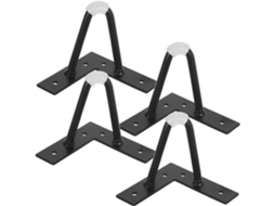 Uonlytech Conjunto De 4 Pés Metal Em Formato Grampo Para Móveis Com Protetores Contra Arranhões, Pés De Mesa Resistentes
