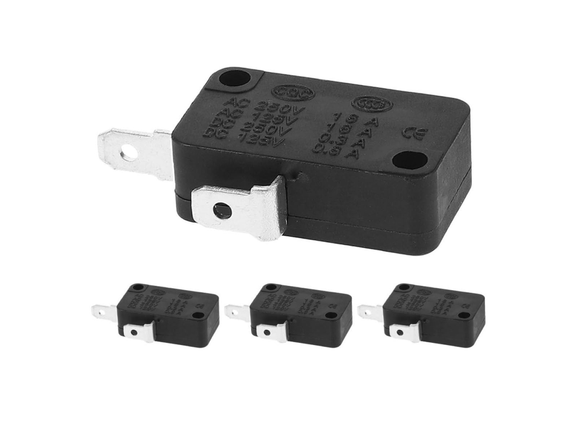 Interruptor De Porta Para Micro-ondas, Pacote Com 4 Unidades, Baquelite Preta.