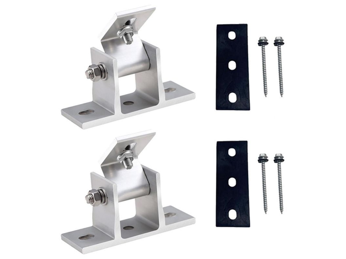 Soporte Ajustável Com Parafusos E Almofadas De Borracha Para Painéis Solares Eleváveis Com Suporte De Ângulo Kvt