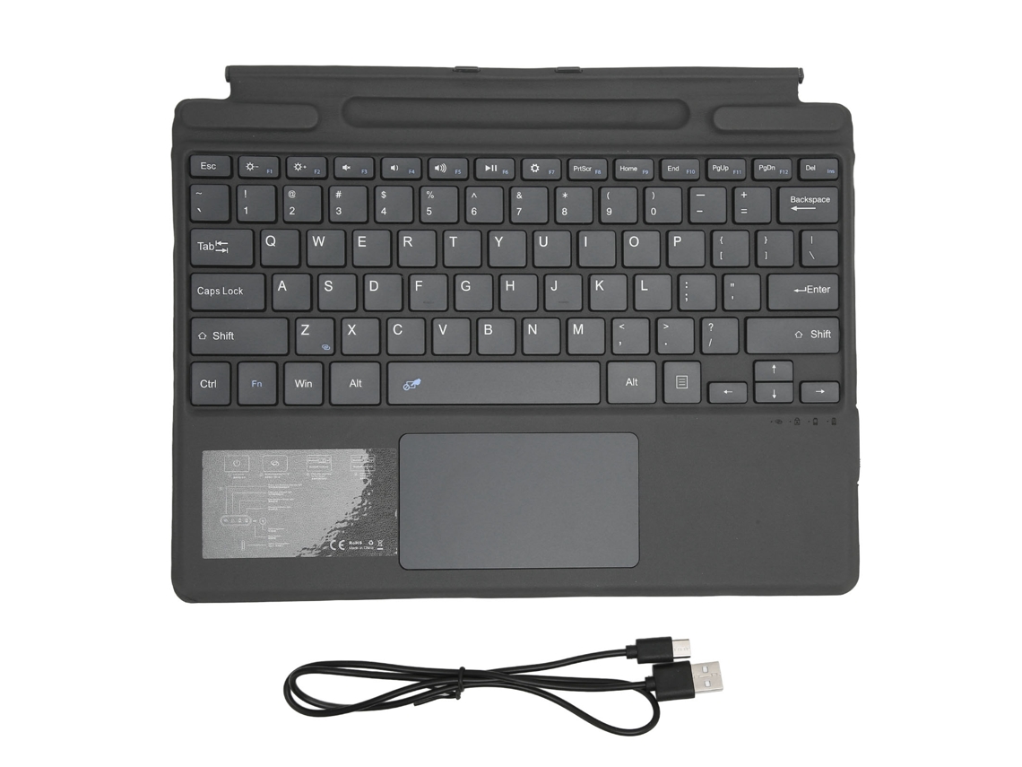 Teclado Bluetooth Sem Fio Com Trackpad 2 Botões Interface Type C Ultra Fino Para Pro 8 E Pro X