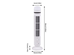 Ventilador USB sem pás - Branco 40x11x11cm