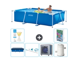 Piscina com Estrutura Retangular 260x160x65 Cm 5 peças S122 INTEX