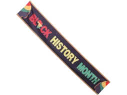 Faixa Decorativa Inoomp para o Mês da História Negra, Feita de Poliéster, para Salas de Aula, com Fácil Instalação e CHABERLU