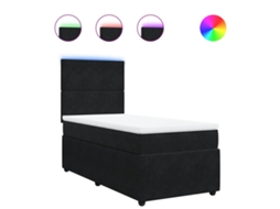 Box Spring Bed, Box Spring Beds Vidaxl Preto Veludo (90 X 200 Cm)