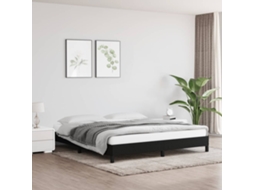 Vidaxl Estrutura De Cama Sem Colchão 160x200 Cm Tecido Preto
