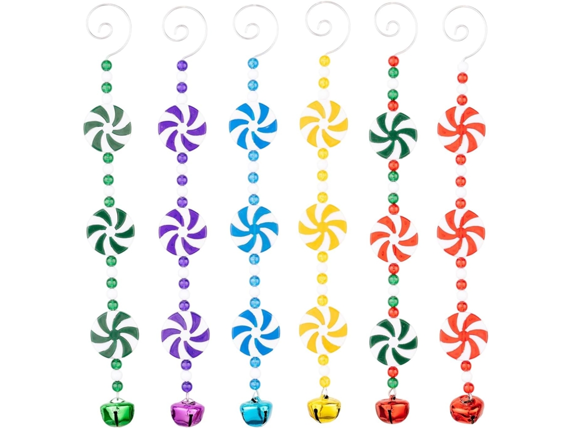 Enfeites Natal Árvore Lembrança Decorativa Sazonal Pingentes Acrílicos Formato Bengala Árvores Jardim Lareira GOKOCO