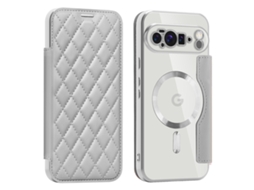Capa Carteira Rfid Para Google Pixel 10 Pro Xl Cinzento Czhhmart