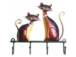 Gancho para Chaveiro, Porta chaves, Gancho para Roupas, Decoração de Parede com Tema Gato, Metal BRILVIBERA