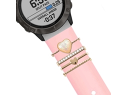 Bracelete Garmin Instinct 2 Pulseira com Adorno Crystal Rosa