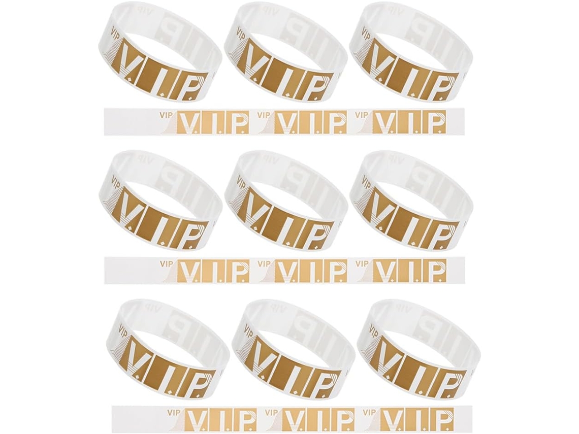 Pulseiras Vip Shineofi Para Eventos, 300 Unidades, Tamanho Único, Pulseiras De Papel Sintético Impermeáveis Para Shows