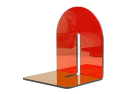 Suporte para livros em L de acrílico vermelho | S/MARCA