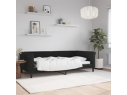 Vidaxl Sofá-cama 100x200 Cm Veludo Preto