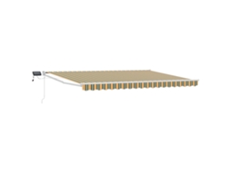 Vidaxl Toldo Retrátil Manual Com Leds Verde, Amarelo, Branco 5 X 3 M