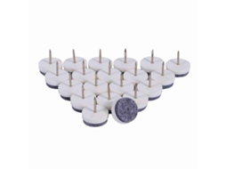 Feltro Pé Pregos Almofadas (pacote com 20 unidades, 24mm, Branco)