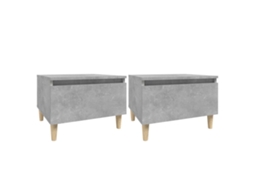 Side Table, Side Tables Vidaxl Cinzeto Madeira Processada (n/a)