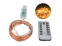 Luz de Fita Led 100 Lâmpadas Usb com Controle Remoto para Natal e Festas