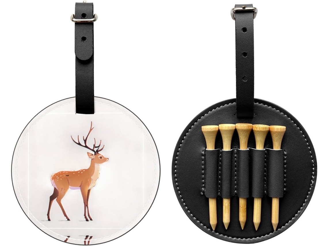 Bolsa para Guardar Tees de Golfe Deer, Preta S/MARCA