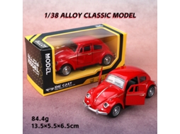 Miniatura de Carro Clássico Retrô em Liga Metálica na Escala 1/38, Brinquedo Realista para Crianças. MDUG