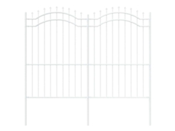 Conjunto 1 Cerca Para Jardim Vidaxl Branco Aço Revestido A Pó (240 X 215 Cm)