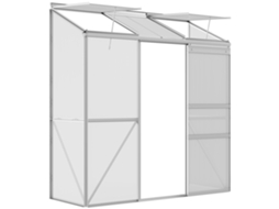 Estufa de Abrigo porta correr 192x68x196cm com policarbonato e alumínio
