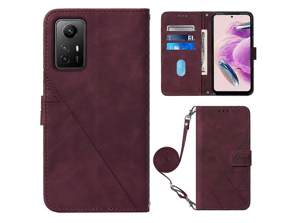 Capa De Celular Transversal Em Couro Com Relevo 3d Para Xiaomi Redmi Note 12s 4g Global