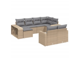 Garden Sofa Set, Garden Sofa Sets Vidaxl Bege Rattan / Vime (n/a)