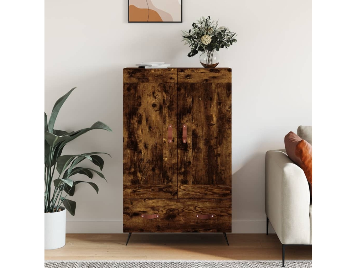 Armário Alto Derivados De Madeira 69,5x31x115cm Carvalho Fumado Lovely Home