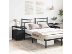 Vidaxl Armário De Cabeceira 2 Pcs Carvalho Preto 34 X 35,5 X 50 Cm
