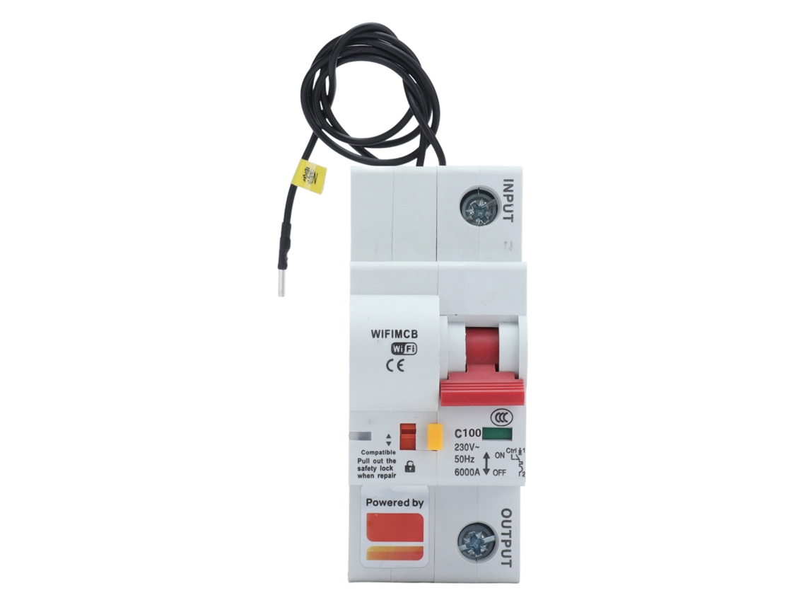Interruptor De Circuito Inteligente 1p Wifi Bluetooth Com Shell Retardante De Chamas Interruptor Remoto Ca