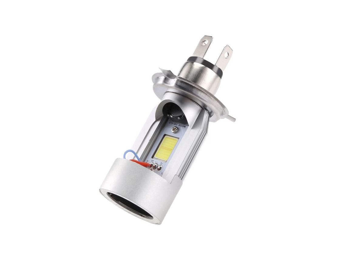 Lâmpada Led H4 para Farol para Motos Luz Alta/baixa com "angel Eye" 25w, 3000 Lumens, Super Brilhante, 6000k (luz de Condução Diurna)