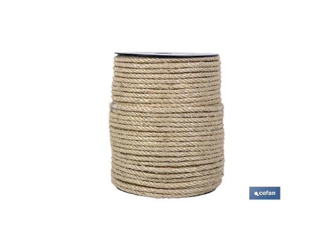 Cuerda sisal 4 cabos 14 mm 50 mts natural