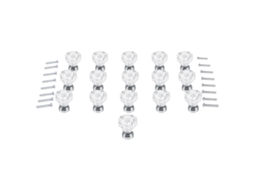 Laxiscreed Alças De Acrílico 25mm, 16 Peças Por Caixa Para Mobiliário