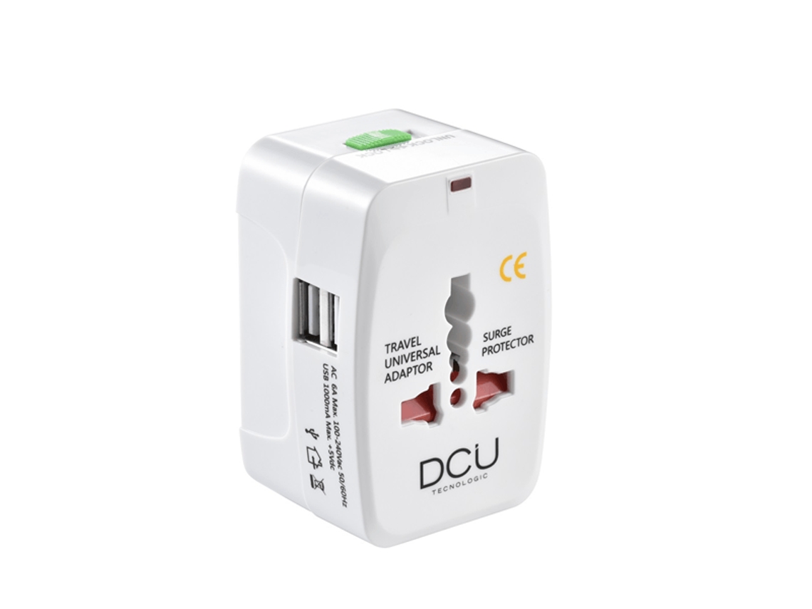 Adaptador de Viagem Universal DCU com 2 Usb