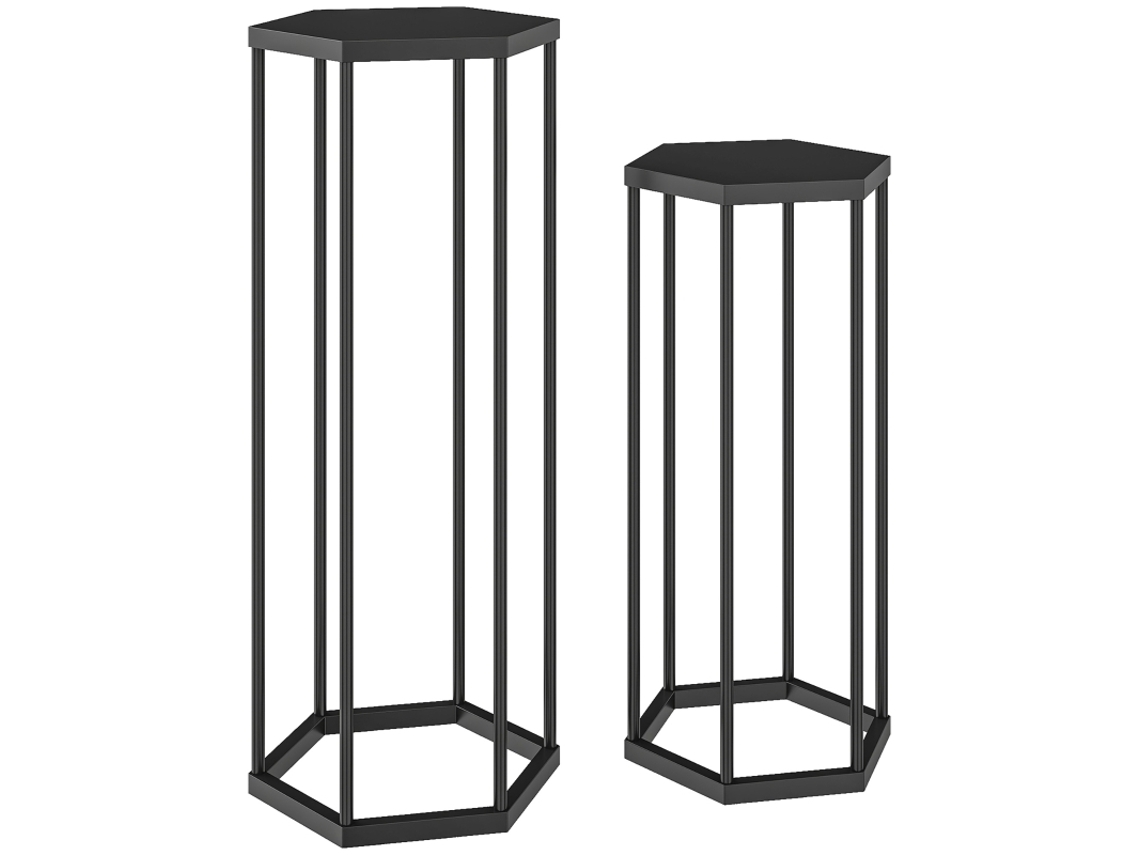 Conjunto 2 Suportes Plantas Hexagonais Metal