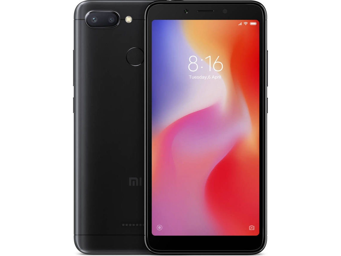Smartphone XIAOMI Redmi 6 (Outlet Grade A - 5.45'' - 3 GB - 32 GB - Preto)