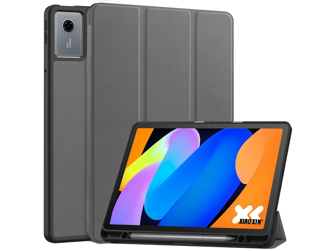 Capa Dobrável Para Lenovo Idea Tab 11"-cinza