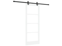 Conjunto 1 Porta Deslizante Vidaxl Branco Madeira De Pinho Maciça (83 X 211 Cm)