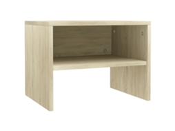 Bedside Cabinet, Bedside Cabinets Vidaxl Marrom Madeira Processada (n/a)