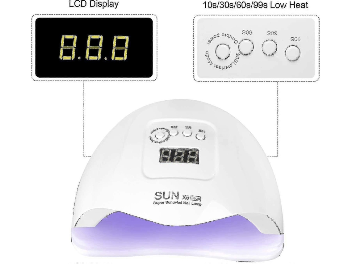 Lâmpada UV LED para unhas, secador de esmalte em gel de 80 W com 4 temporizadores LY EBIKE