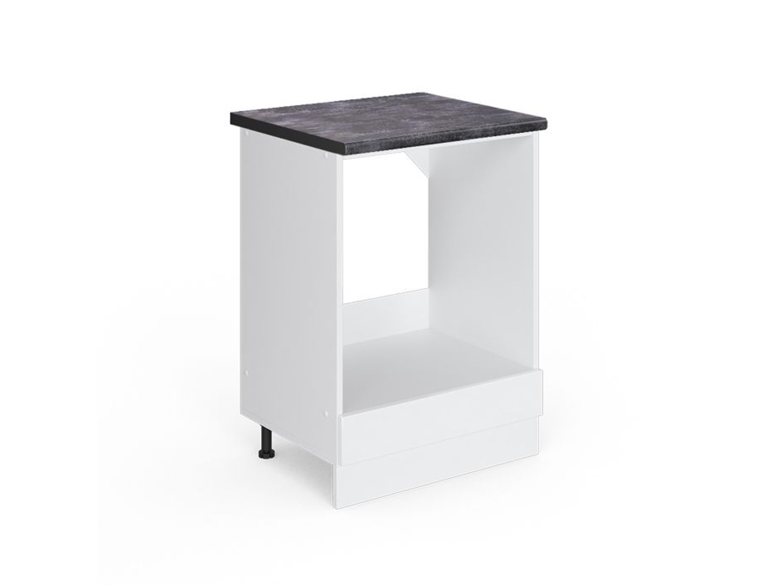 Armário de forno Vicco R-Line, branco alto brilho, 60 cm, PT Antracite