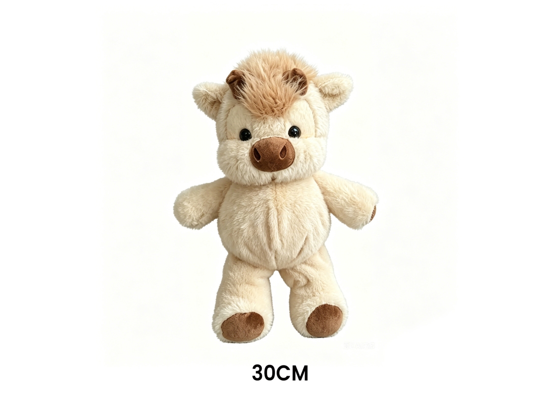 Pelúcia Vaca Highland Da Dowmoo, 30cm Em Khaki, Macia E Aconchegante, Marca Laxiscreed