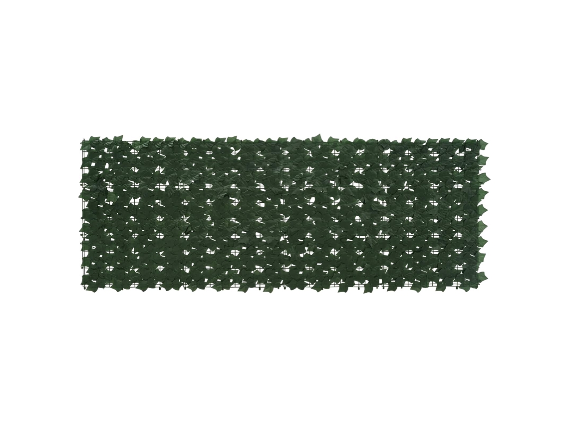 Vidaxl Tela De Varanda Com Folhas Verde-escuro 200 X 75 Cm